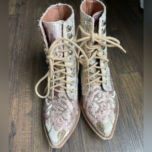 Free People Embroidered Boots